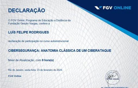 Certificado: Cibersegurança