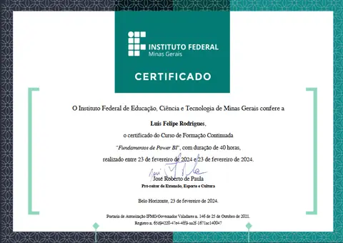 Certificado: Power BI
