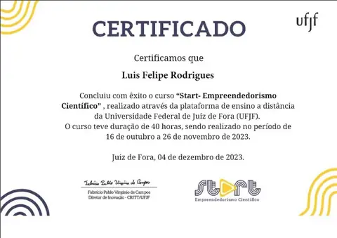 Certificado: Mestrado — UFJF