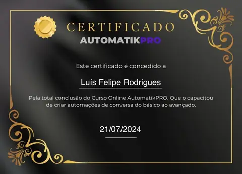Certificado: Automação com ManyChat