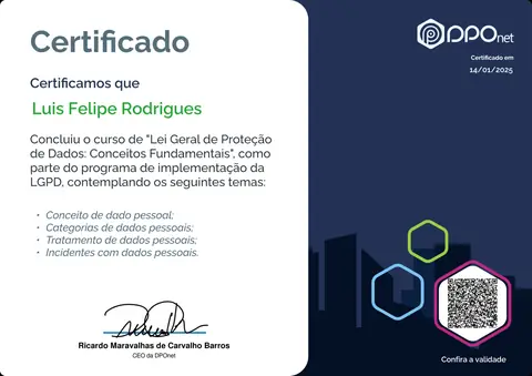 Certificado: LGPD